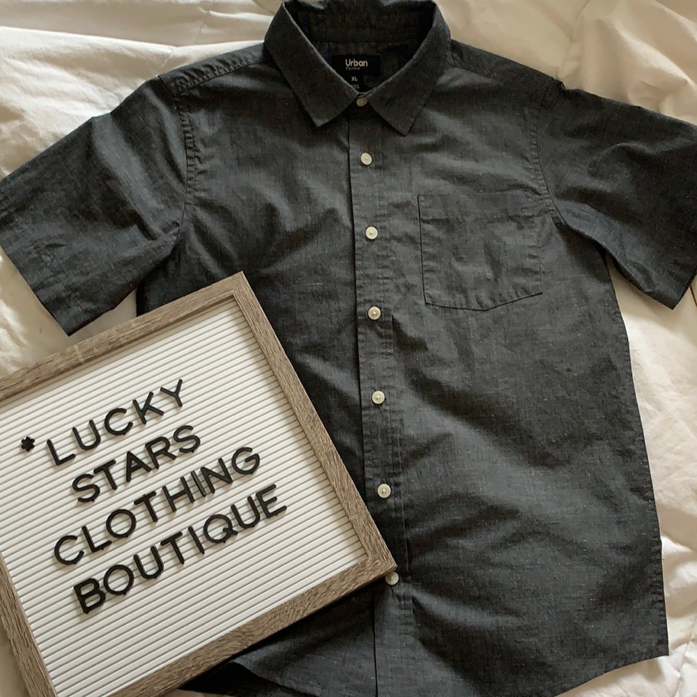 Boys Button-front Collared Top